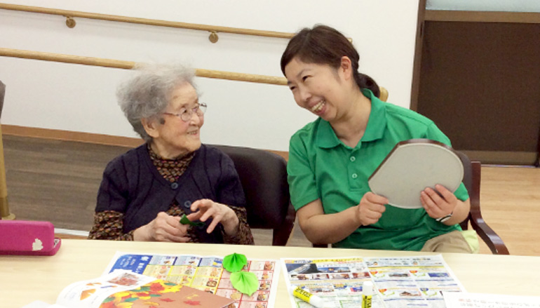 学習リハビリを行う様子